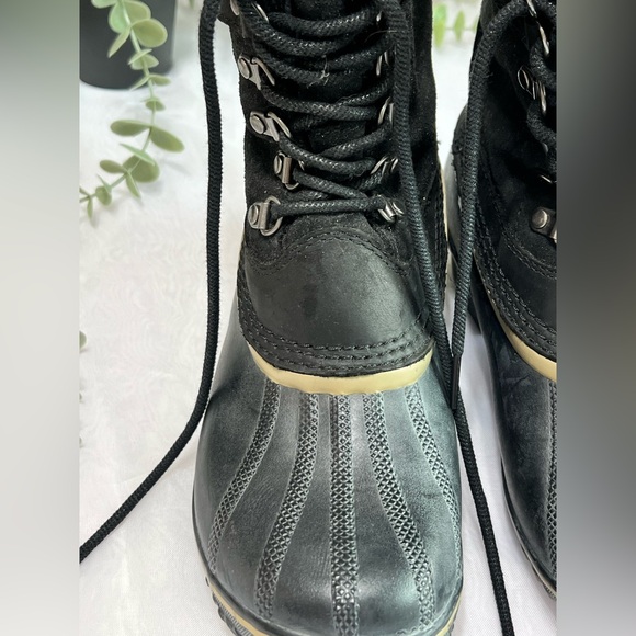 SOREL Women's Winter Fancy Lace II Mid Calf Leather Boots size 8.5 - Picture 2 of 10